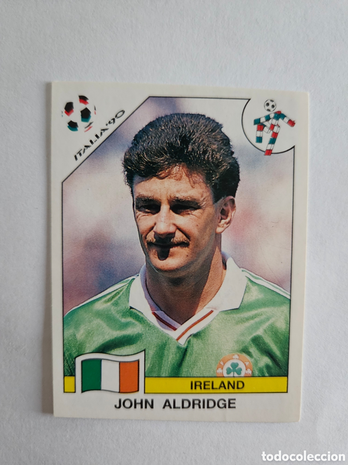 Cromos de F&uacute;tbol: JOHN ALDRIDGE SELECCION IRLANDA 436 MUNDIAL ITALIA 90 PANINI NUNCA PEGADO SIN PEGAR
