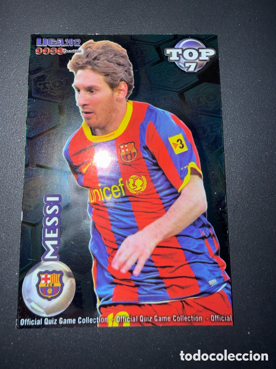 Cromos de Futebol: MUNDICROMO 2012. n 595. Top 7. MESSI. Azul brillo