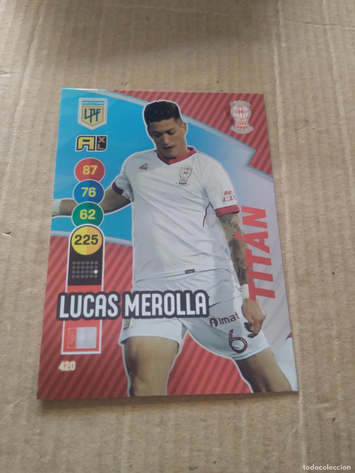 Cromos de F&uacute;tbol: 420 LUCAS MEROLLA HURACAN CROMO FUTBOL ARGENTINO PANINI LIGA ARGENTINA 2021 ADRENALYN