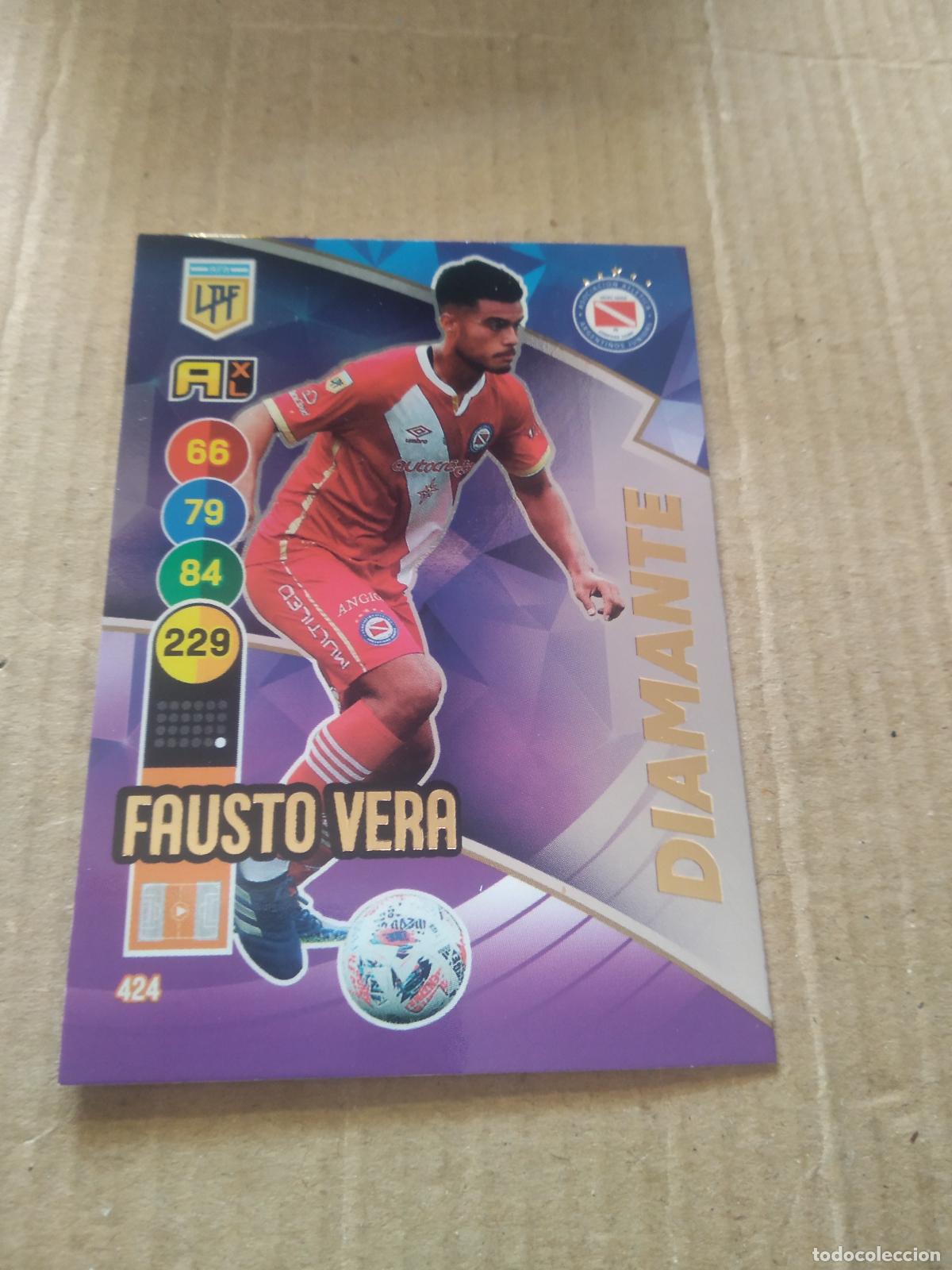 Cromos de F&uacute;tbol: 424 FAUSTO VERA ARGENTINOS JUNIORS CROMO FUTBOL ARGENTINO PANINI LIGA ARGENTINA 2021 ADRENALYN