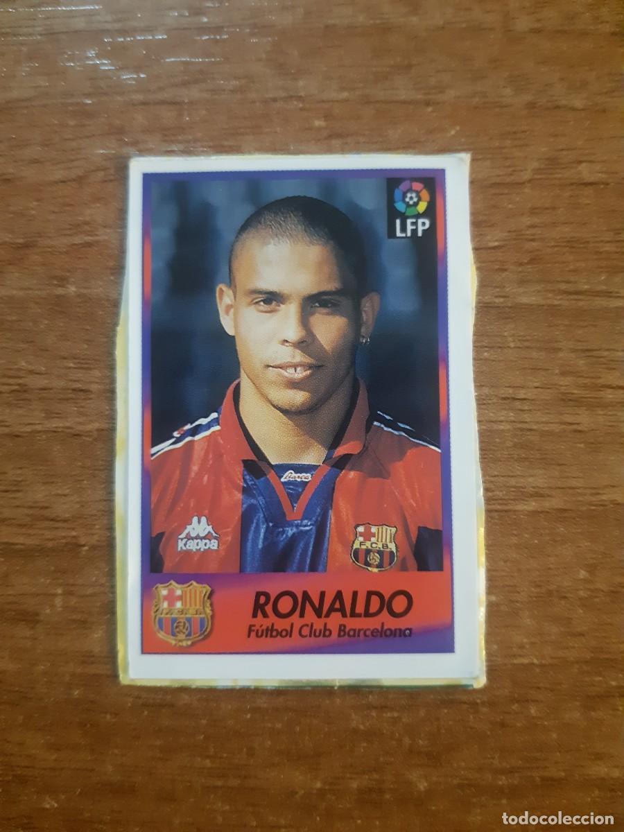 Cromos de F&uacute;tbol: N&deg;11 Doble cromo Ronaldo (Barcelona) ROOKIE Liga 96-97 BOLLYCAO. Recuperado