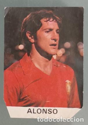 Cromos de F&uacute;tbol: Alonso (R. Sociedad) Los 25 Internacionales de Espa&ntilde;a (Caramelos Pez) Mundial 82