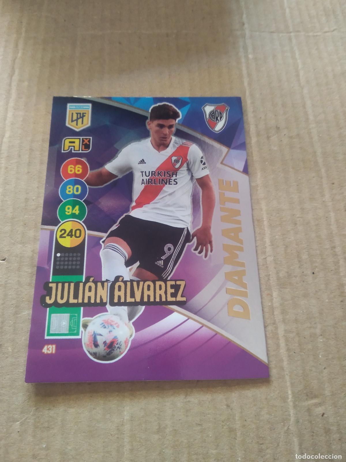 Cromos de F&uacute;tbol: 431 JULIAN ALVAREZ ROOKIE RIVER PLATE CROMO FUTBOL ARGENTINO PANINI LIGA ARGENTINA 2021 ADRENALYN