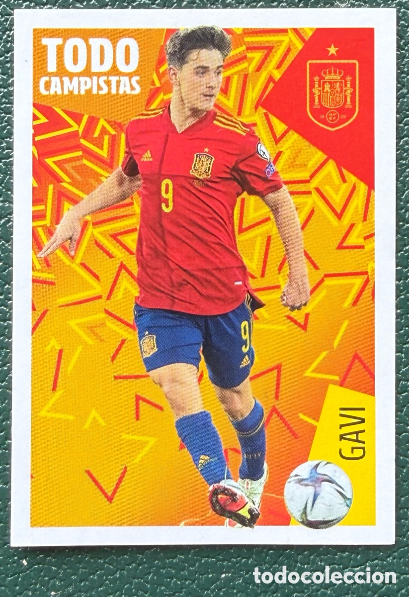 Cartes &agrave; collectionner de Football: 29 GAVI COLECCI&Oacute;N OFICIAL SELECCI&Oacute;N ESPA&Ntilde;OLA 2022 CARREFOUR PANINI LOS IDOLOS DE LA ROJA