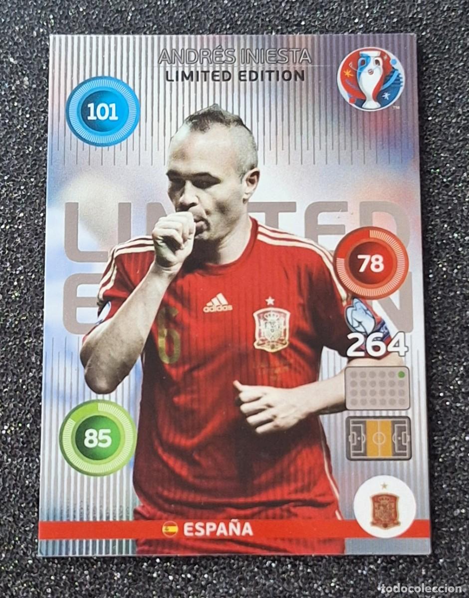 Cartes &agrave; collectionner de Football: Andres Iniesta Espa&ntilde;a Panini Adrenalyn XL Soccer Euro 2016 Limited Edition