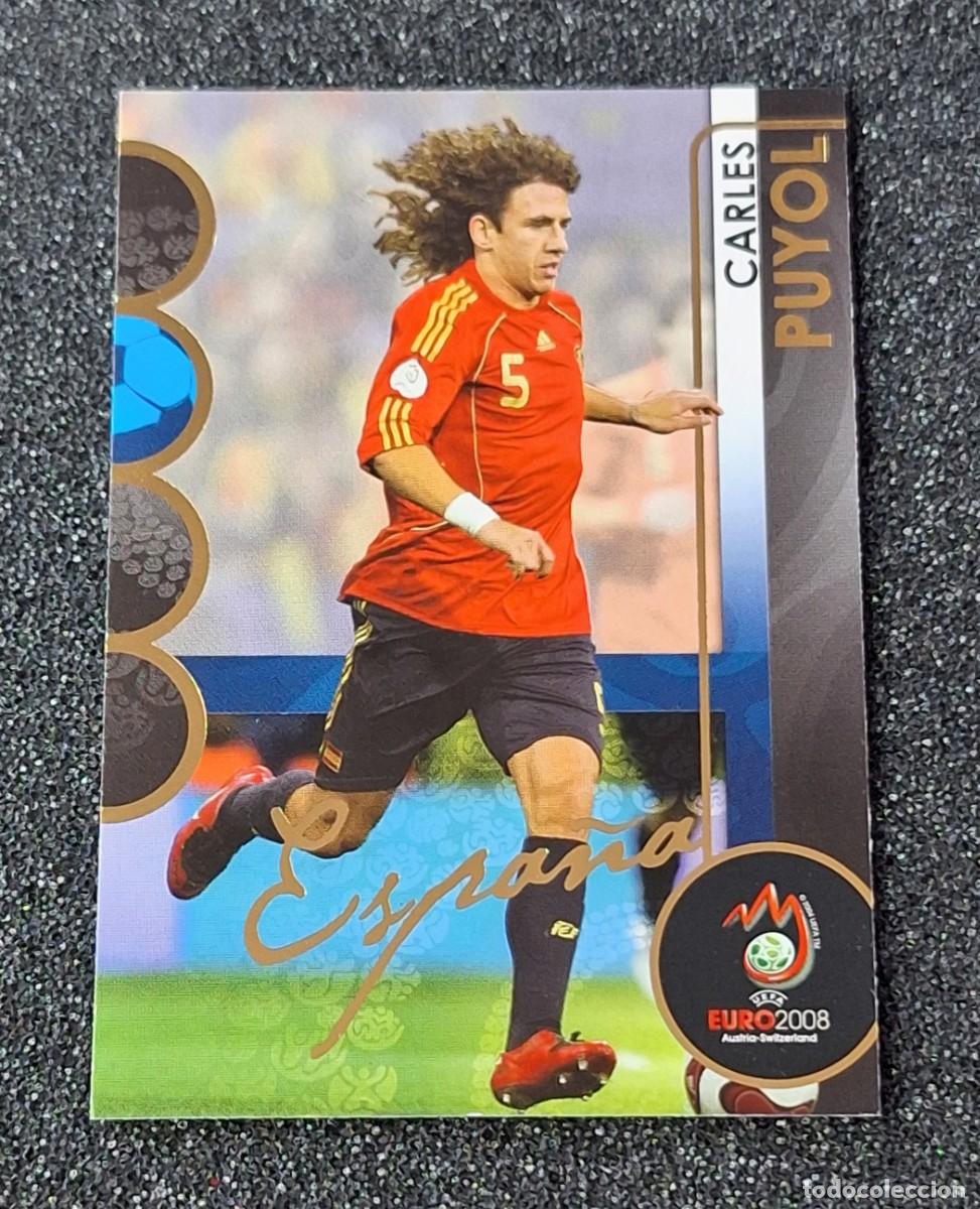 Cromos de Futebol: Carles Puyol Espa&ntilde;a Panini Euro 2008 Soccer Golden Card #45