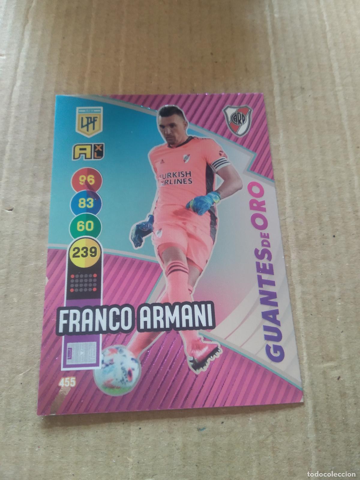 Cromos de F&uacute;tbol: 455 FRANCO ARMANI RIVER PLATE CROMO FUTBOL ARGENTINO PANINI LIGA ARGENTINA 2021 ADRENALYN