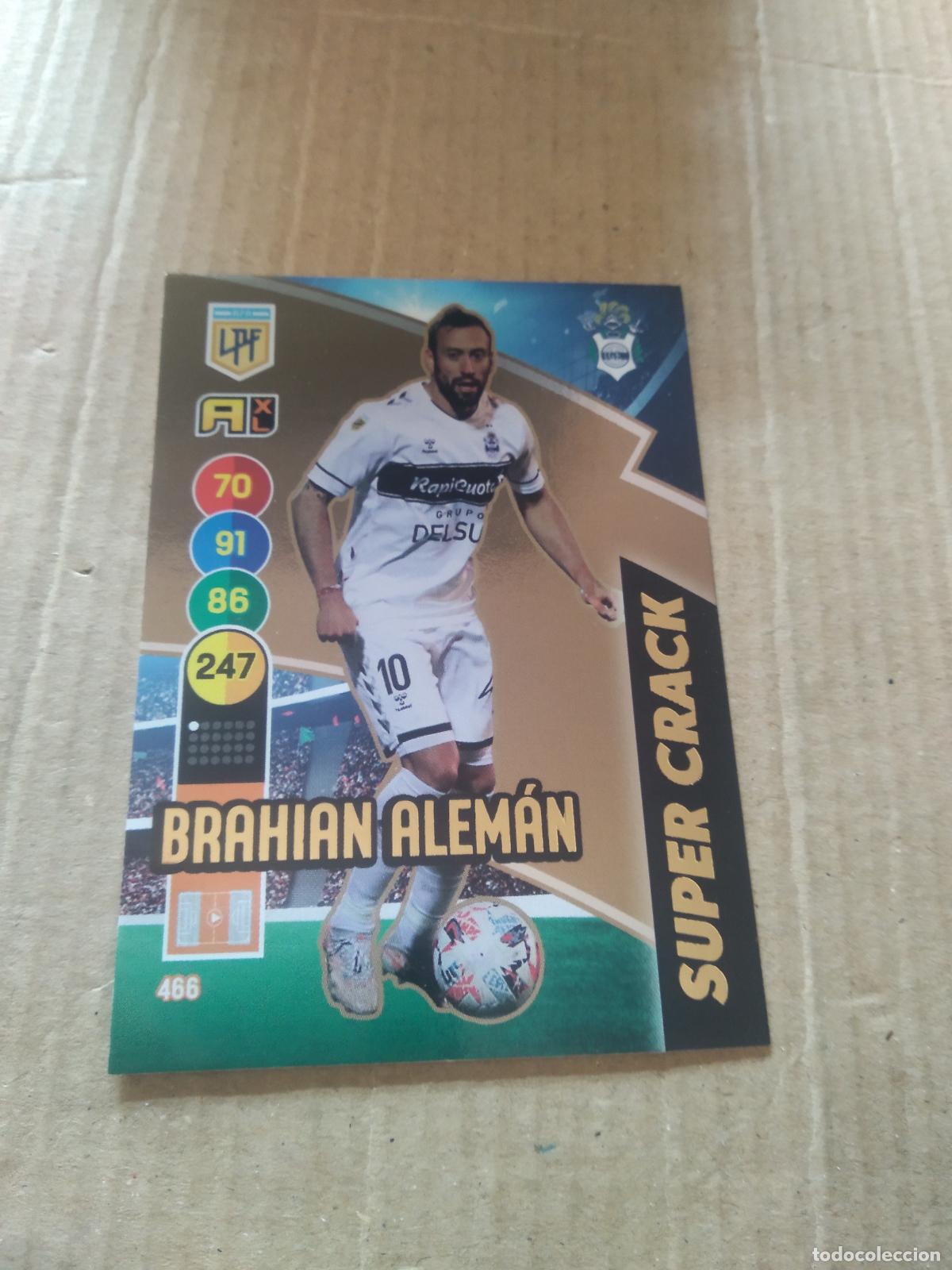 Cromos de F&uacute;tbol: 466 BRAHIAN ALEMAN GIMNASIA CROMO FUTBOL ARGENTINO PANINI LIGA ARGENTINA 2021 ADRENALYN