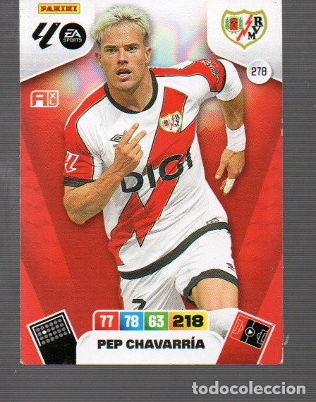 Cromos de F&uacute;tbol: CROMO DE FUTBOL XL ADRENALYN PANINI LIGA 2025/26 N&ordm; 278 DE RAYO VALLECANO PEP CHAVARRIA