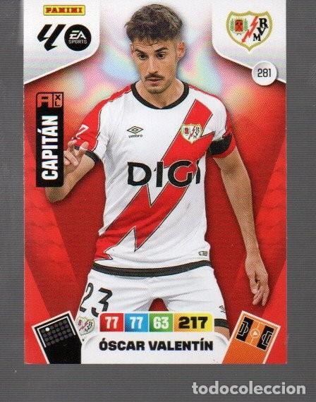 Cromos de F&uacute;tbol: CROMO DE FUTBOL XL ADRENALYN PANINI LIGA 2025/26 N&ordm; 281 DE RAYO VALLECANO &Oacute;SCAR VALENT&Iacute;N