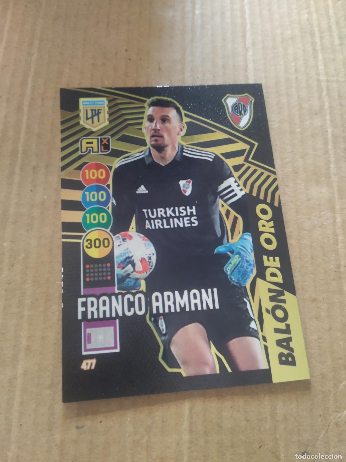 Cromos de F&uacute;tbol: 477 FRANCO ARMANI BALON DE ORO RIVER CROMO FUTBOL ARGENTINO PANINI LIGA ARGENTINA 2021 ADRENALYN