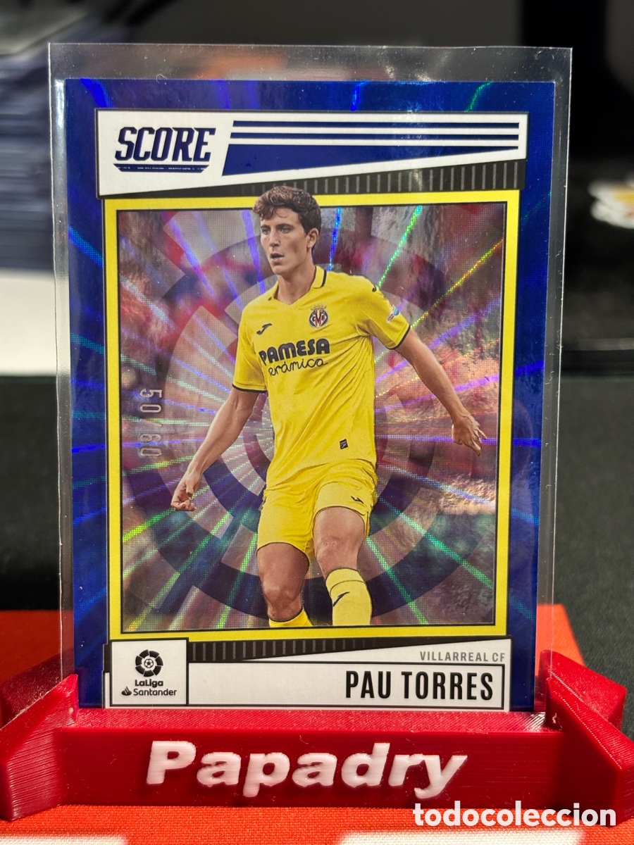 Cromos de F&uacute;tbol: PAU TORRES #197 Blue Laser /60 VILLARREAL SCORE 2022-23 LA LIGA PANINI