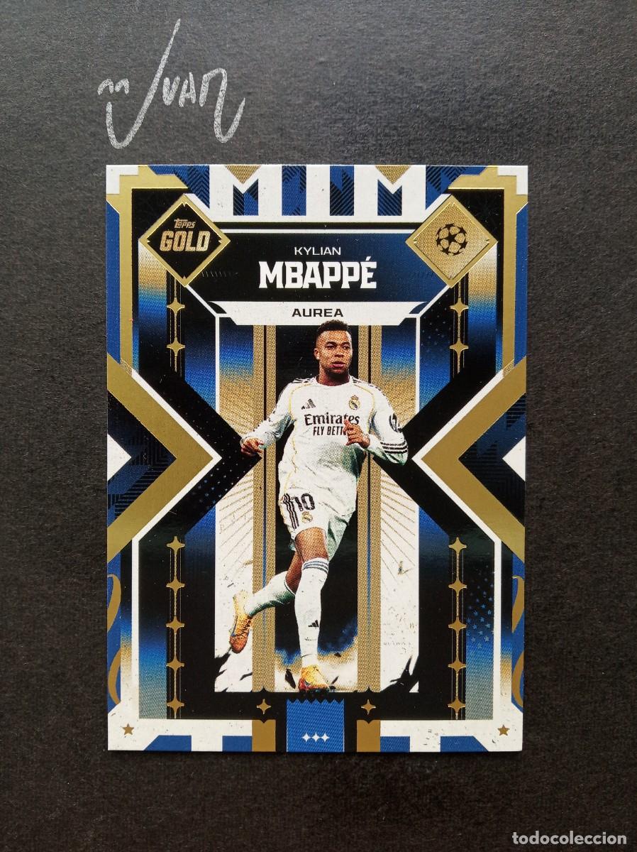 Cromos de F&uacute;tbol: AUREA MBAPPE REAL MADRID FRANCIA ⚽ TOPPS &reg; GOLD UCC UEFA CLUB COMPETITIONS 2025 2026 25 26 NUEVO