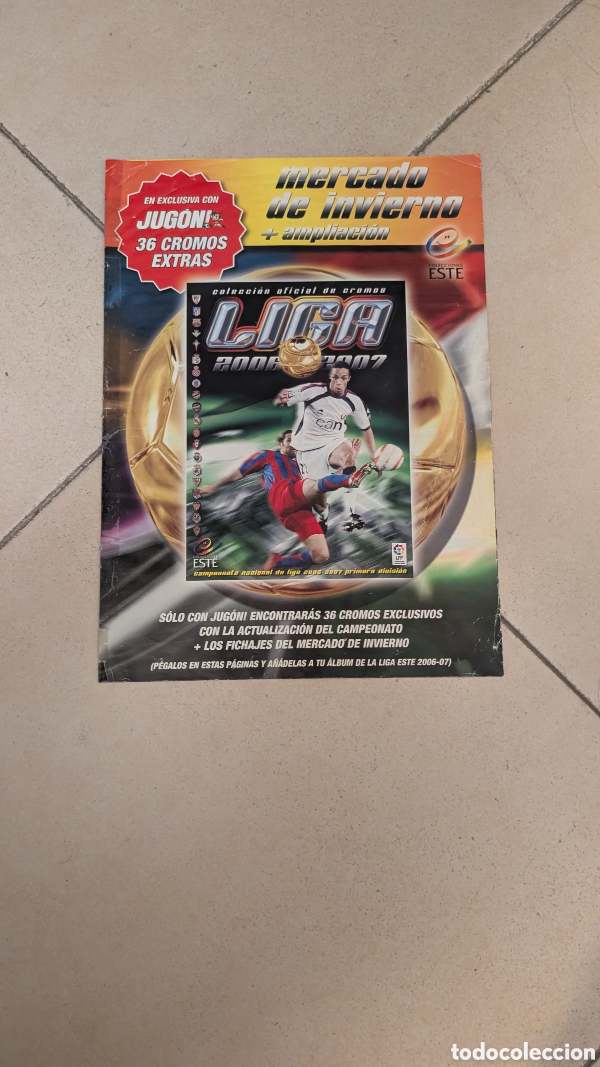 Cromos de F&uacute;tbol: HOJAS VACIAS PLANCHA MERCADO INVIERNO AMPLIACI&Oacute;N LIGA ESTE 2006/07 06 07