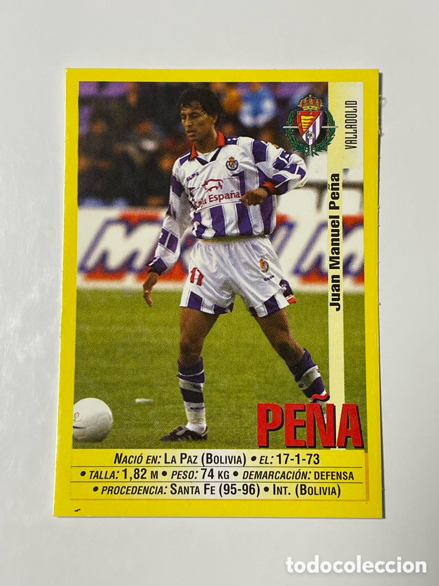 Cromos de F&uacute;tbol: Juan Manuel Pe&ntilde;a Valladolid Panini 1999/2000 #214