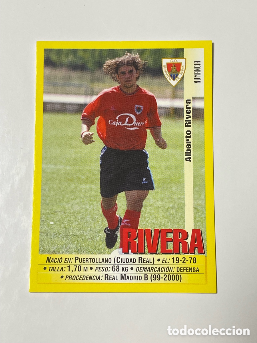 Cromos de F&uacute;tbol: Alberto Rivera Numancia Panini 1999/2000 #334a