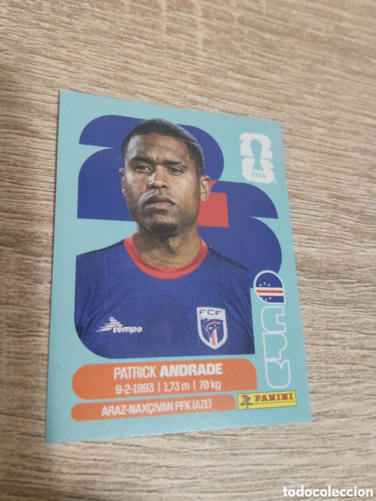 Cromos de F&uacute;tbol: Panini mundial 2026 CPV 11 Patrick Andrade Cabo Verde