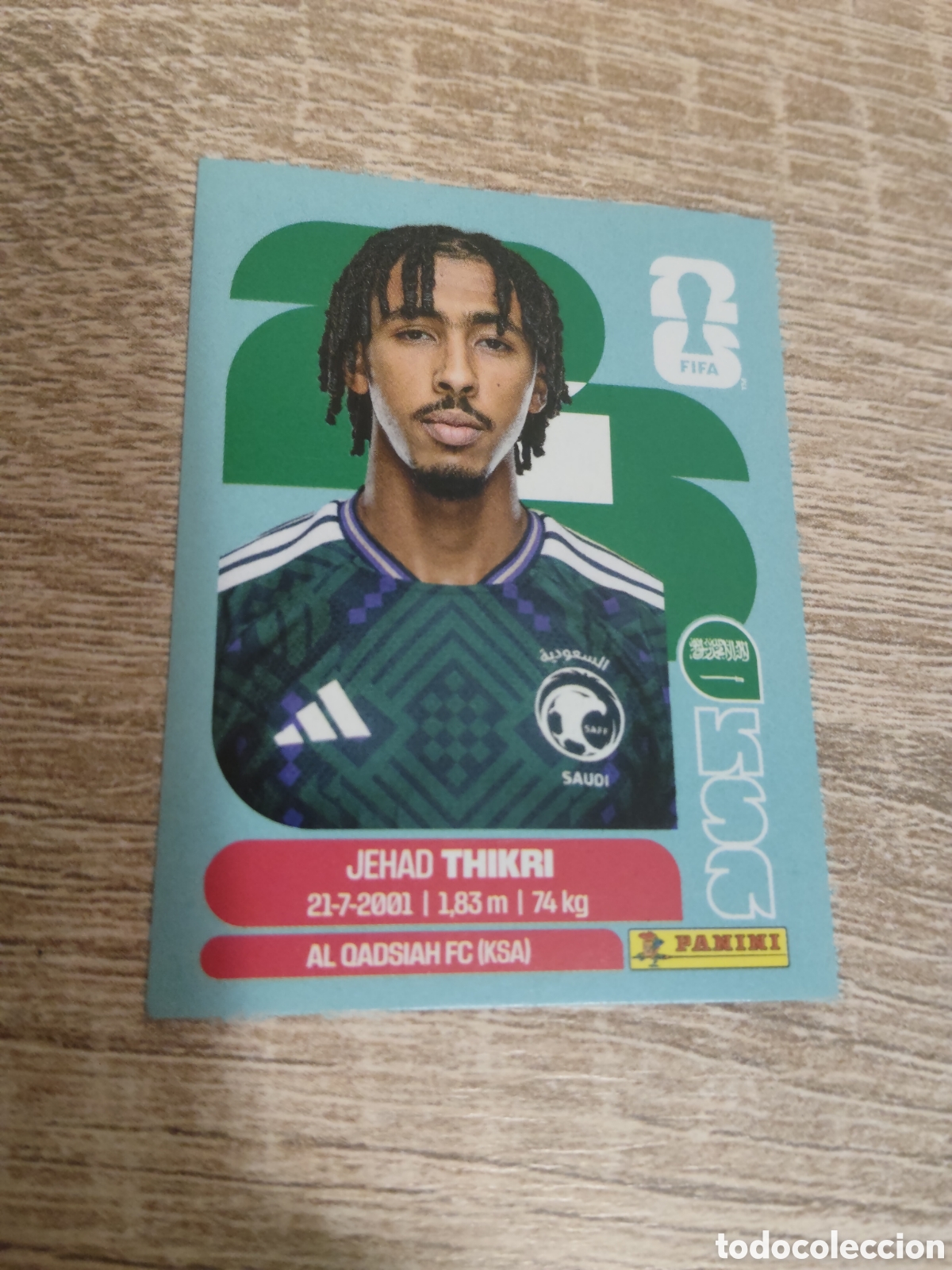 Cromos de F&uacute;tbol: Panini mundial 2026 KSA 6 Jehad Thikri Arabia Saud&iacute;
