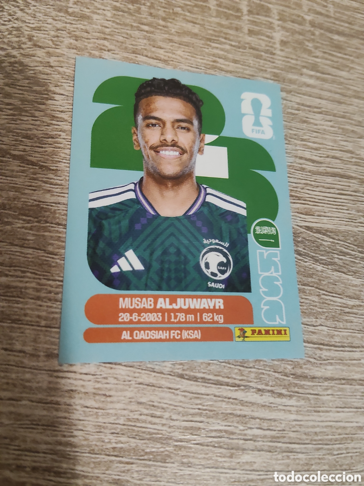 Cromos de F&uacute;tbol: Panini mundial 2027 KSA 9 Musab Aljuwayr Arabia Saud&iacute;