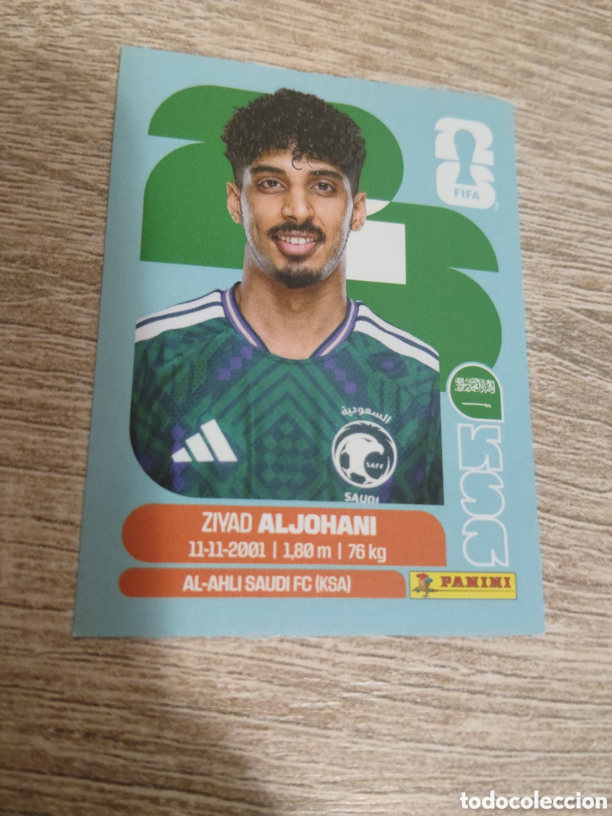 Cromos de F&uacute;tbol: Panini mundial 2026 KSA 10 Ziyad Aljohani Arabia Saud&iacute;