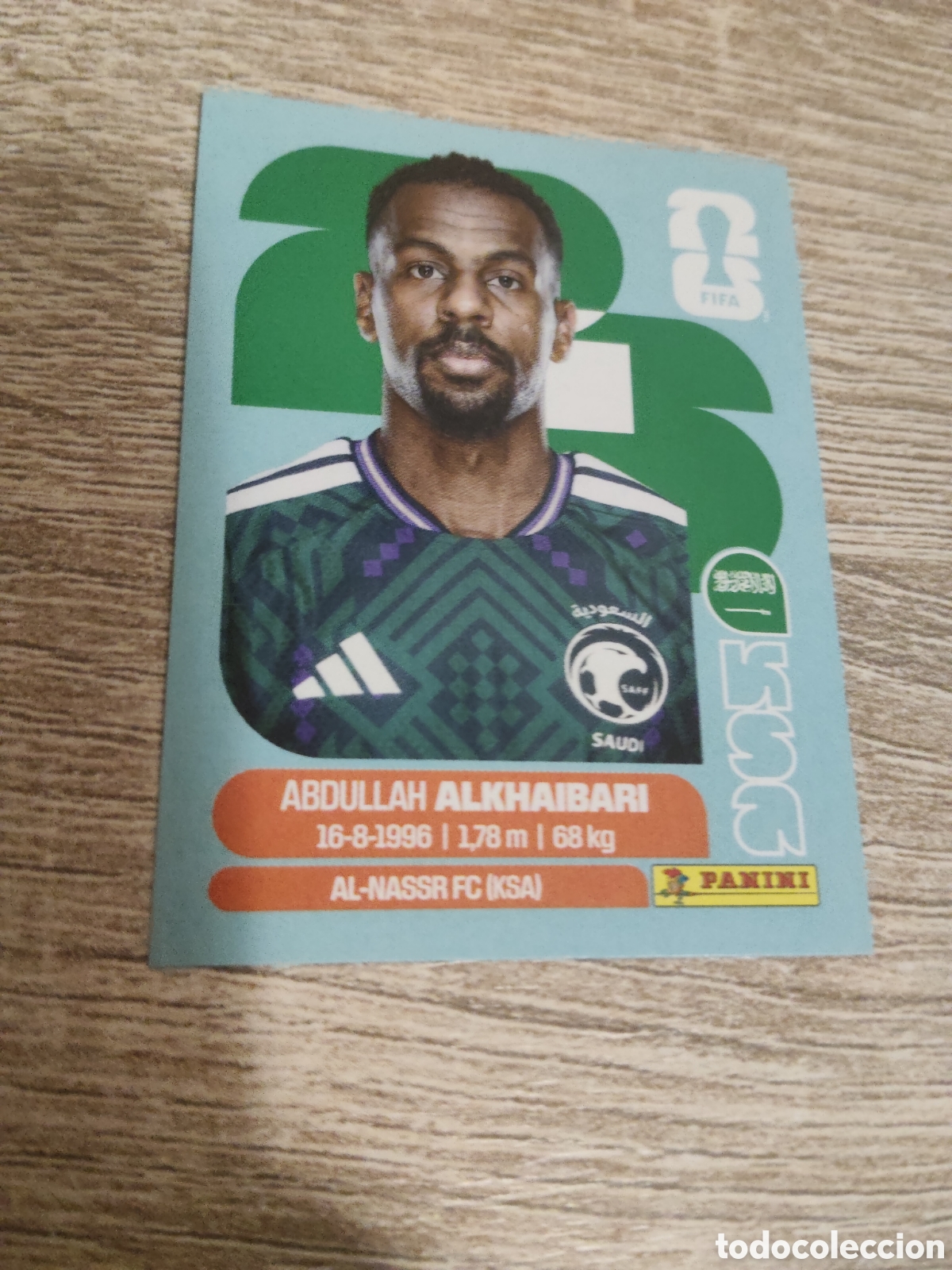 Cromos de F&uacute;tbol: Panini mundial 2026 KSA 11 Abdullah Alkhaibari Arabia Saud&iacute;