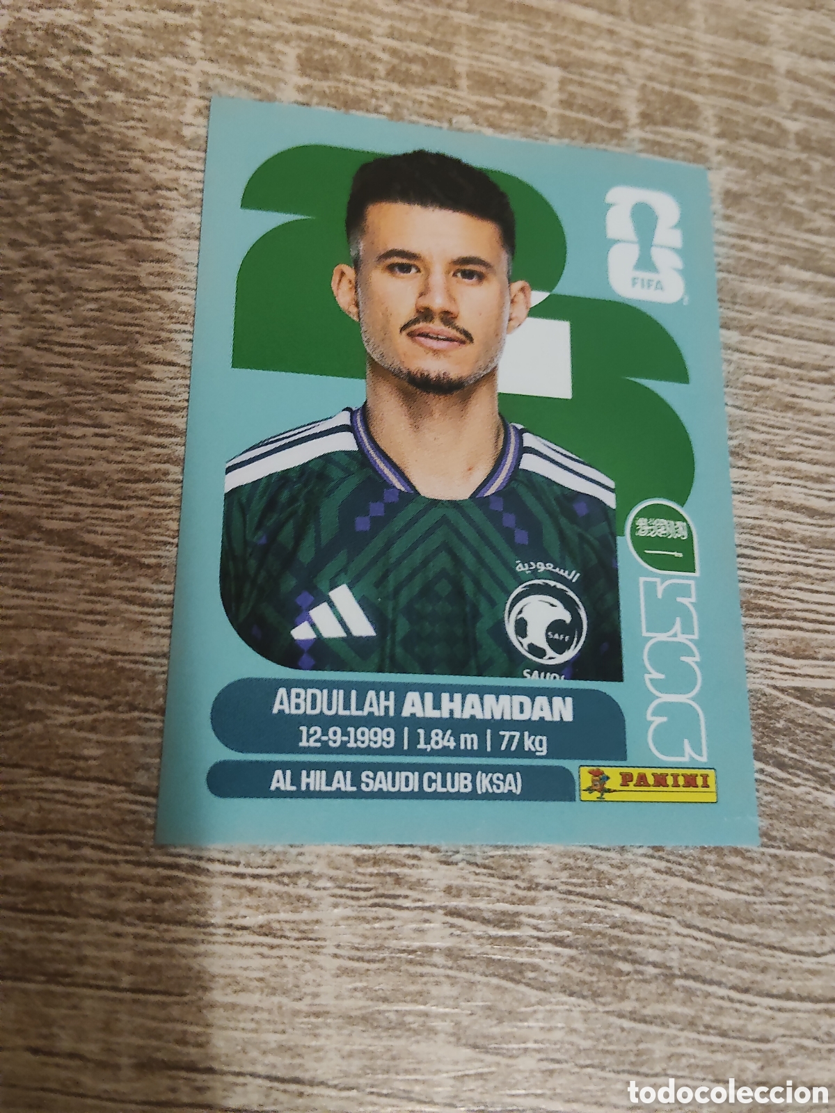 Cromos de F&uacute;tbol: Panini mundial 2026 KSA 20 Abdullah Alhamdan Arabia Saud&iacute;