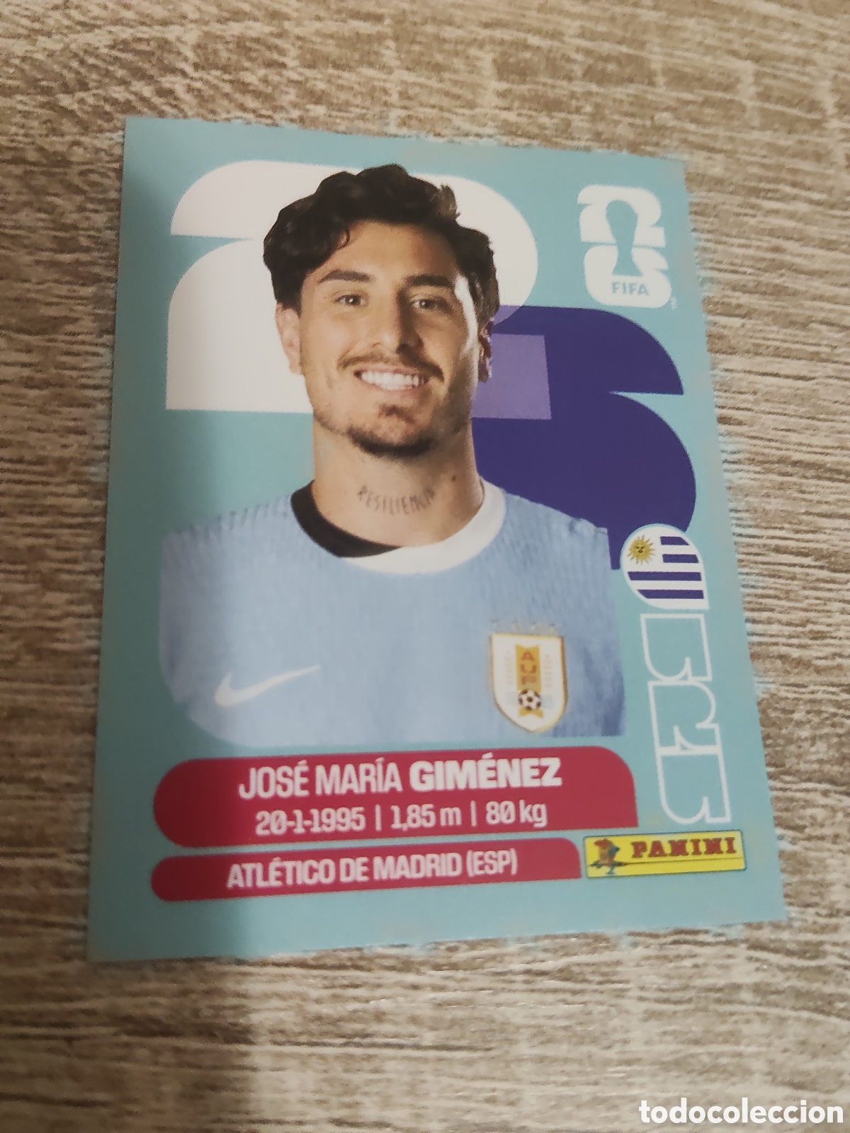 Cromos de F&uacute;tbol: Panini mundial 2026 URU 5 Jos&eacute; Mar&iacute;a Gim&eacute;nez Uruguay