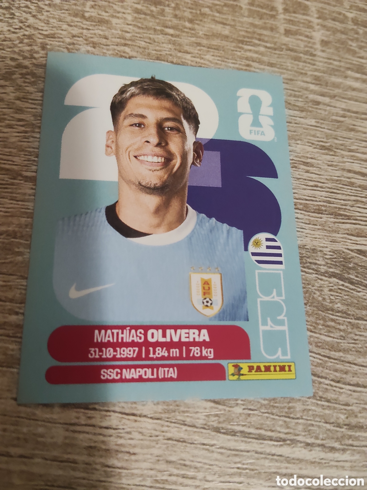 Cromos de F&uacute;tbol: Panini mundial 2026 URU 7 Mathias Olivera Uruguay