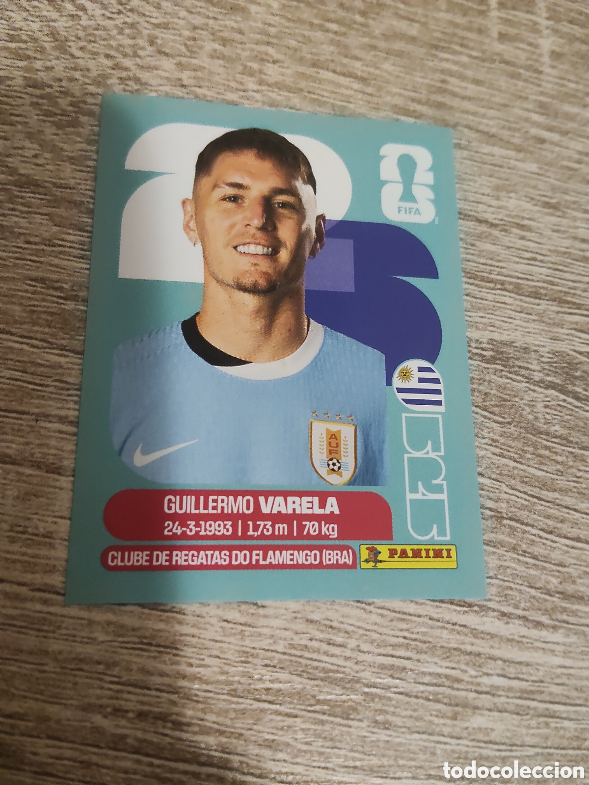 Cromos de F&uacute;tbol: Panini mundial 2026 URU 8 Guillermo Varela Uruguay
