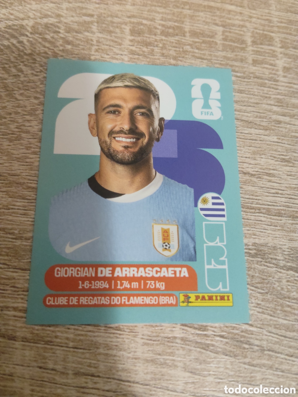 Cromos de F&uacute;tbol: Panini mundial 2026 URU 11 Giorgian De Arrascaeta Uruguay