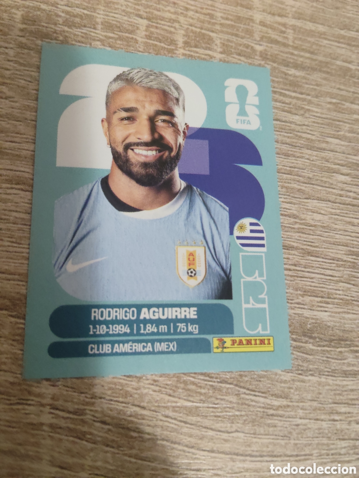 Cromos de F&uacute;tbol: Panini mundial 2026 URU 19 Rodrigo Aguirre Uruguay