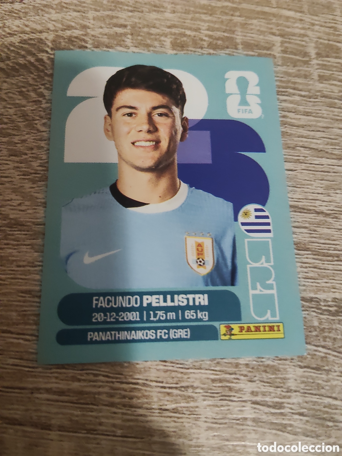 Cromos de F&uacute;tbol: Panini mundial 2026 URU 20 Facundo Pellistri Uruguay