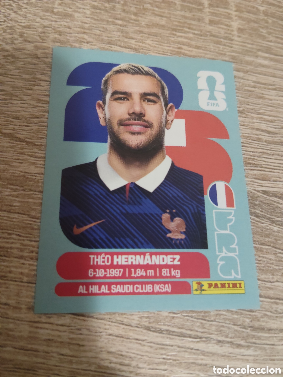 Cromos de F&uacute;tbol: Panini mundial 2026 FRA 3 Theo Hern&aacute;ndez Francia
