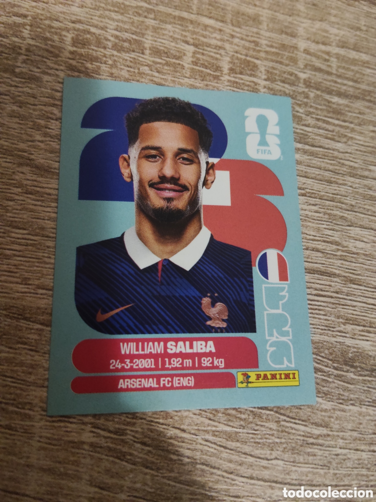 Cromos de F&uacute;tbol: Panini mundial 2026 FRA 4 William Saliba Francia