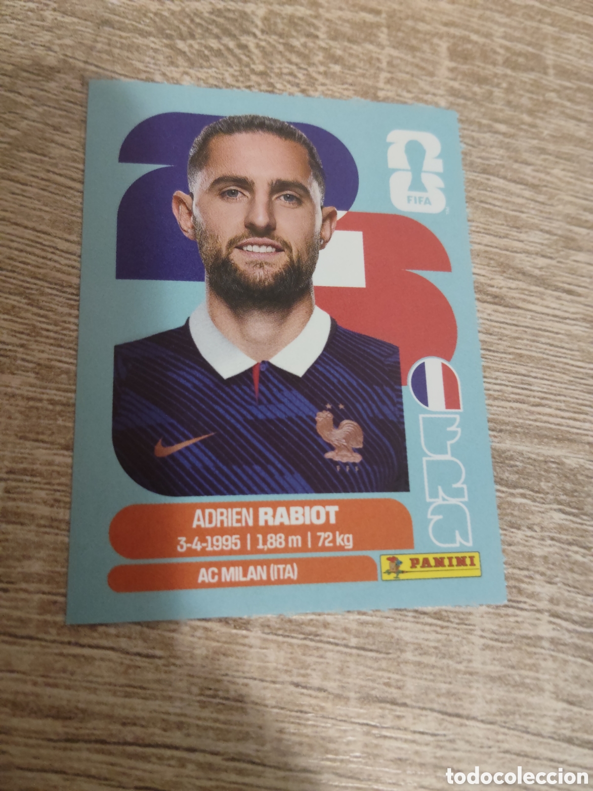 Cromos de F&uacute;tbol: Panini mundial 2026 FRA 12 Adrien Rabiot Francia