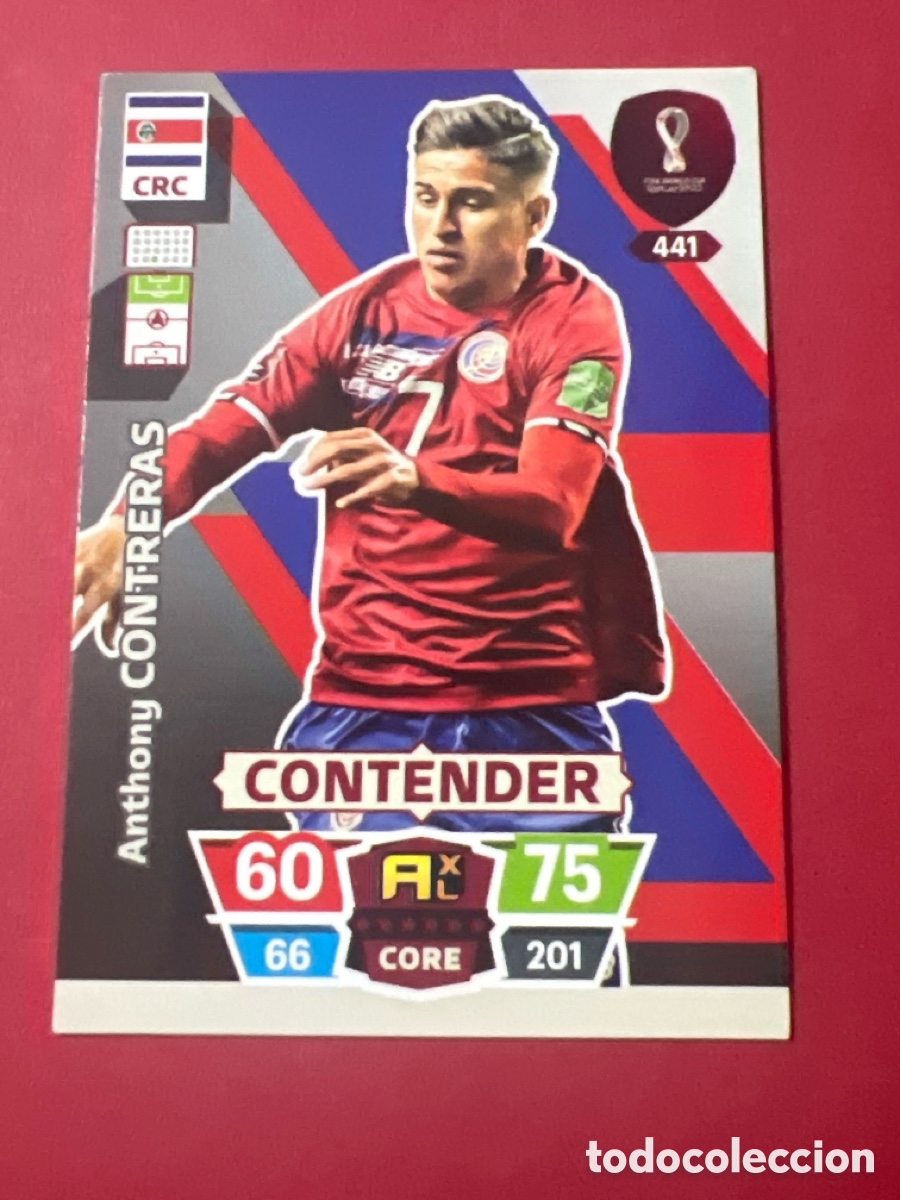 Cromos de F&uacute;tbol: C5226. CONTRERAS 441 COSTA RICA ADRENALYN MUNDIAL QATAR 2022 FIFA WORLD CUP