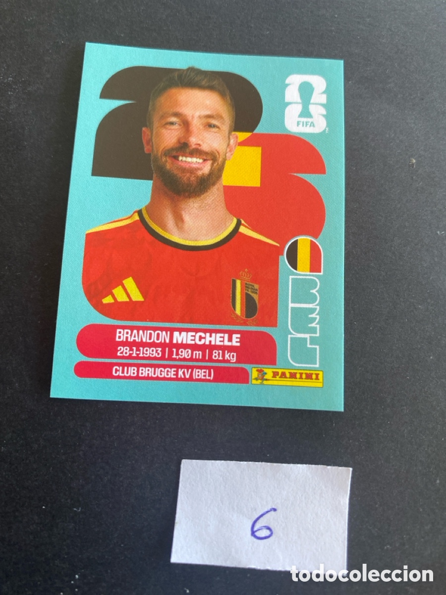 Cromos de F&uacute;tbol: Cromo Belgica Mundial 2026 N* 6 nuevo