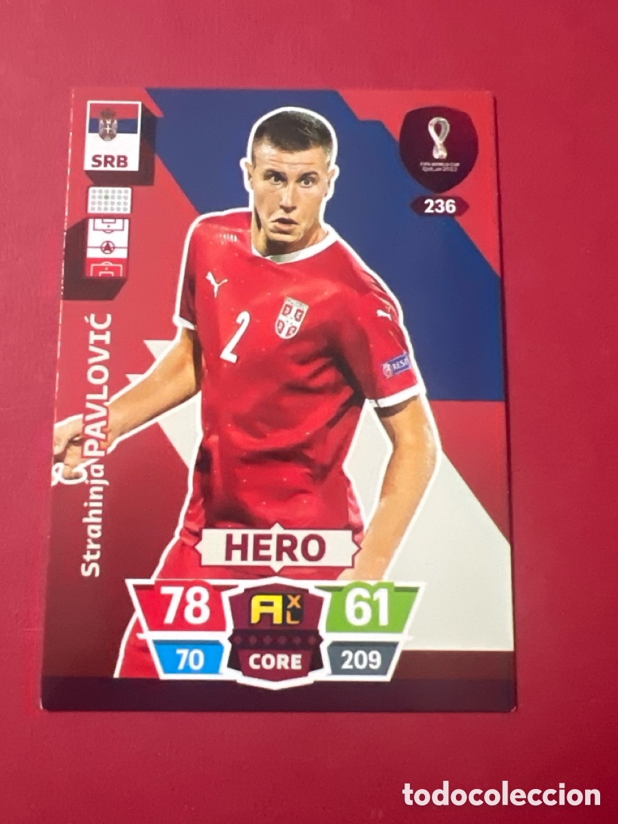 Cromos de F&uacute;tbol: C5264. Cromo N&deg;236 Strahinja Pavlovic - Serbia - HERO - Adrenalyn XL Qatar 2022 - Panini