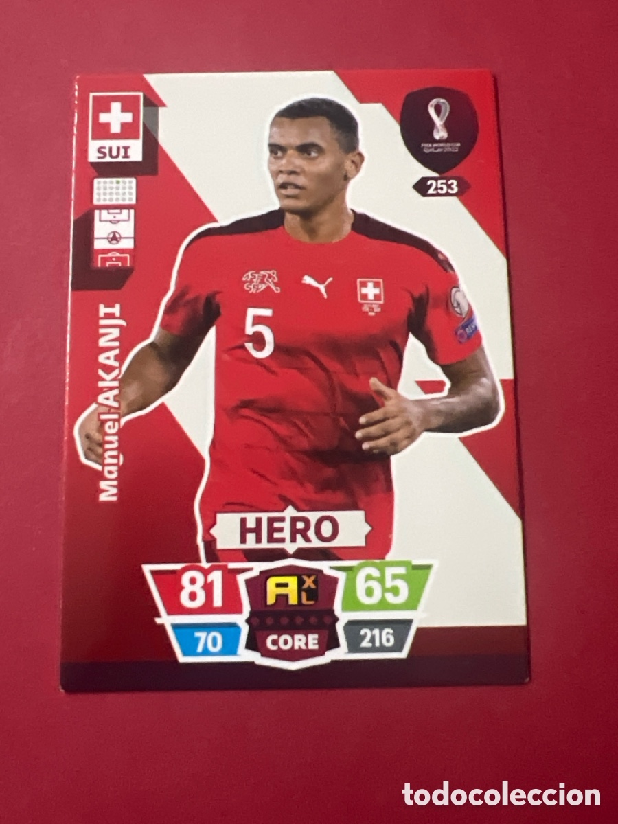 Cromos de F&uacute;tbol: C5270. 253 Manuel Akanji - Suiza - Hero - Adrenalyn XL Qatar 2022 - Panini 22