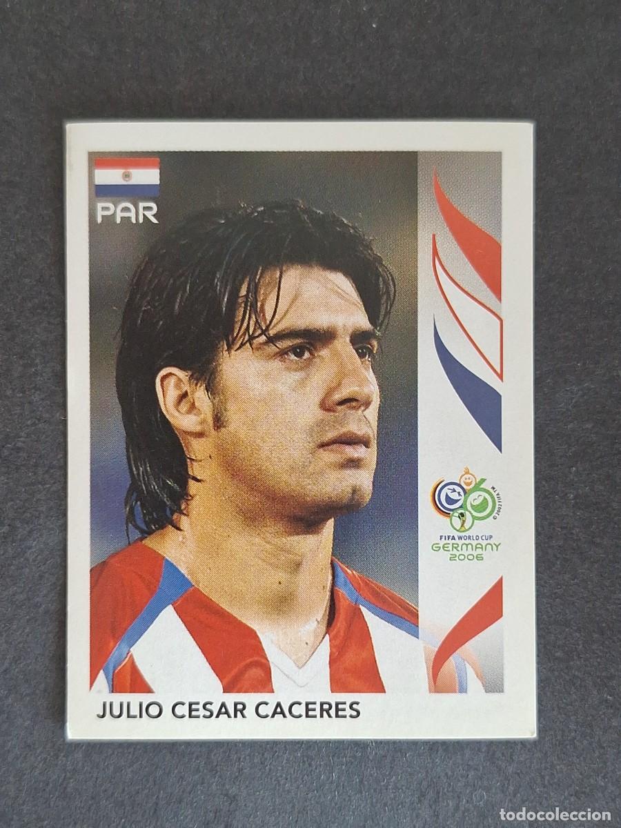 Cromos de f&uacute;tbol: L2 JULIO CESAR CACERES SELECCION PARAGUAY 115 PANINI MUNDIAL ALEMANIA 2006 NUNCA PEGADO SIN PEGAR