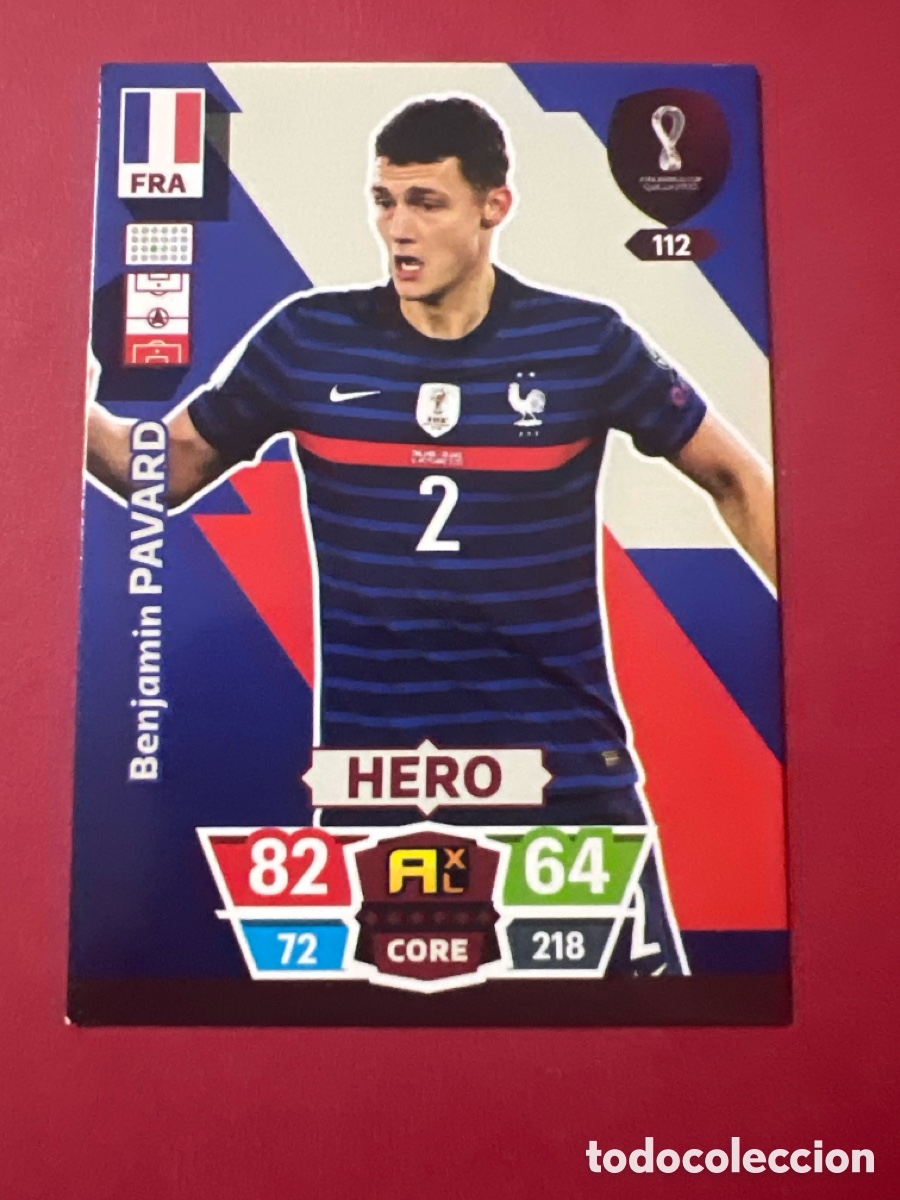 Cromos de Futebol: C5282. 112 MUNDIAL 2022 ADRENALYN XL BENJAMIN PAVARD - FRANCE - PANINI QATAR 22 WORLD CUP CATAR