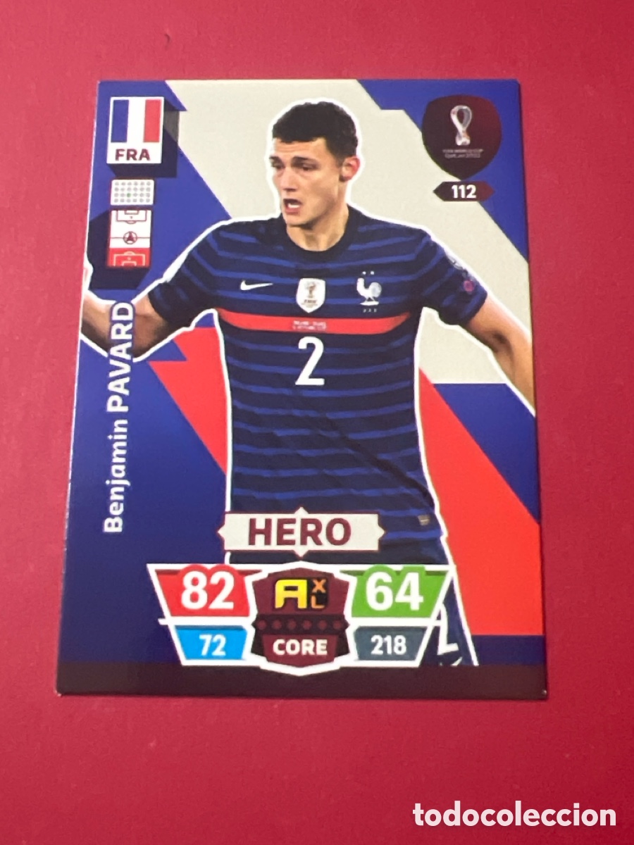 Cromos de Futebol: C5286. 112 MUNDIAL 2022 ADRENALYN XL BENJAMIN PAVARD - FRANCE - PANINI QATAR 22 WORLD CUP CATAR