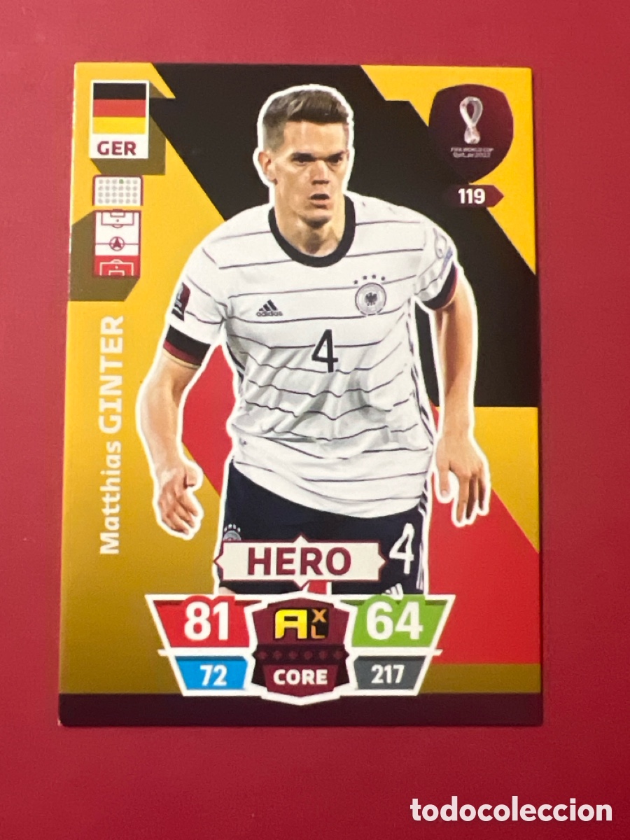 Cromos de F&uacute;tbol: C5298. 119 Ginter Hero Adrenalyn Mundial 2022