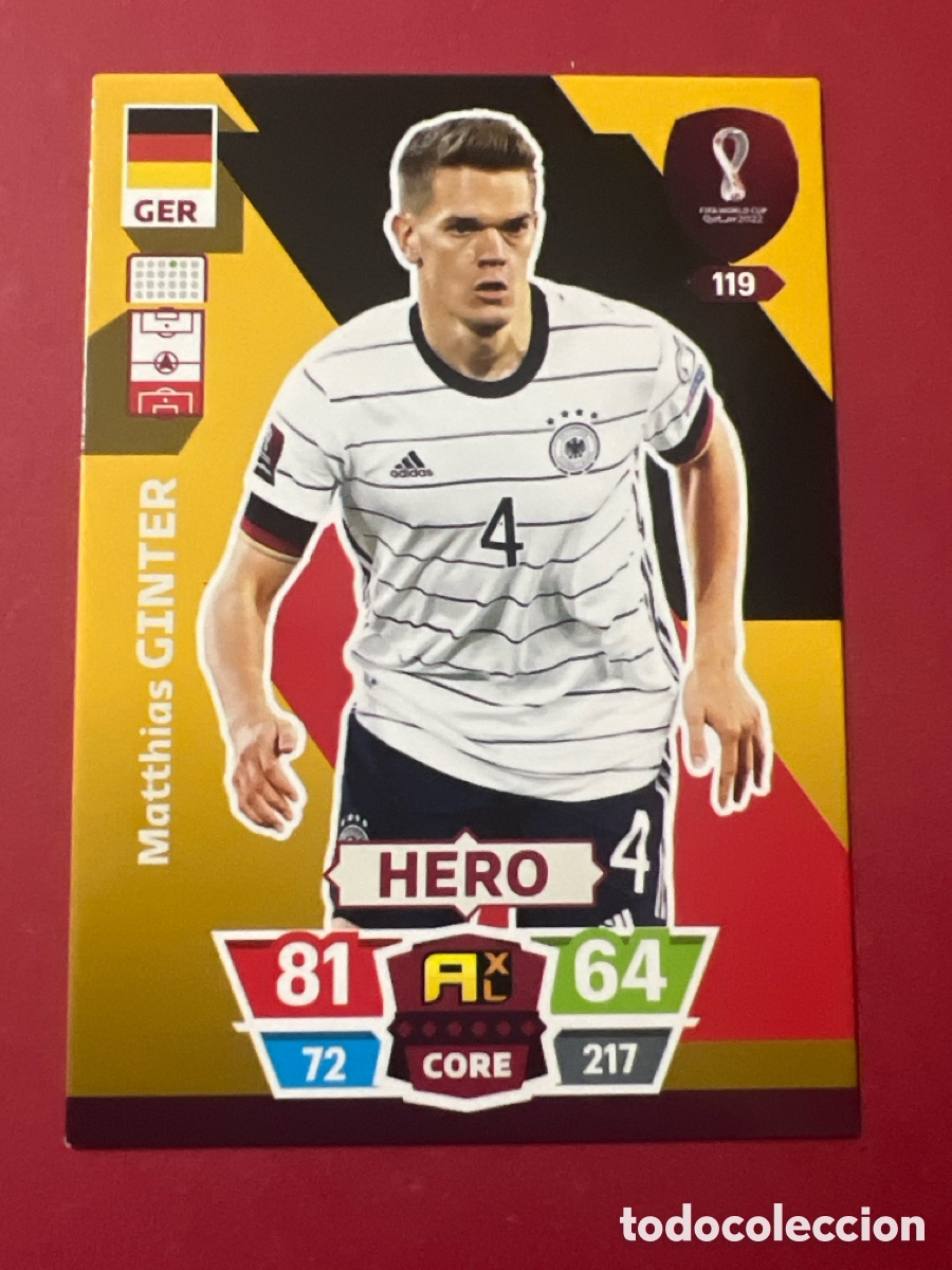 Cromos de F&uacute;tbol: C5347. 119 Ginter Hero Adrenalyn Mundial 2022