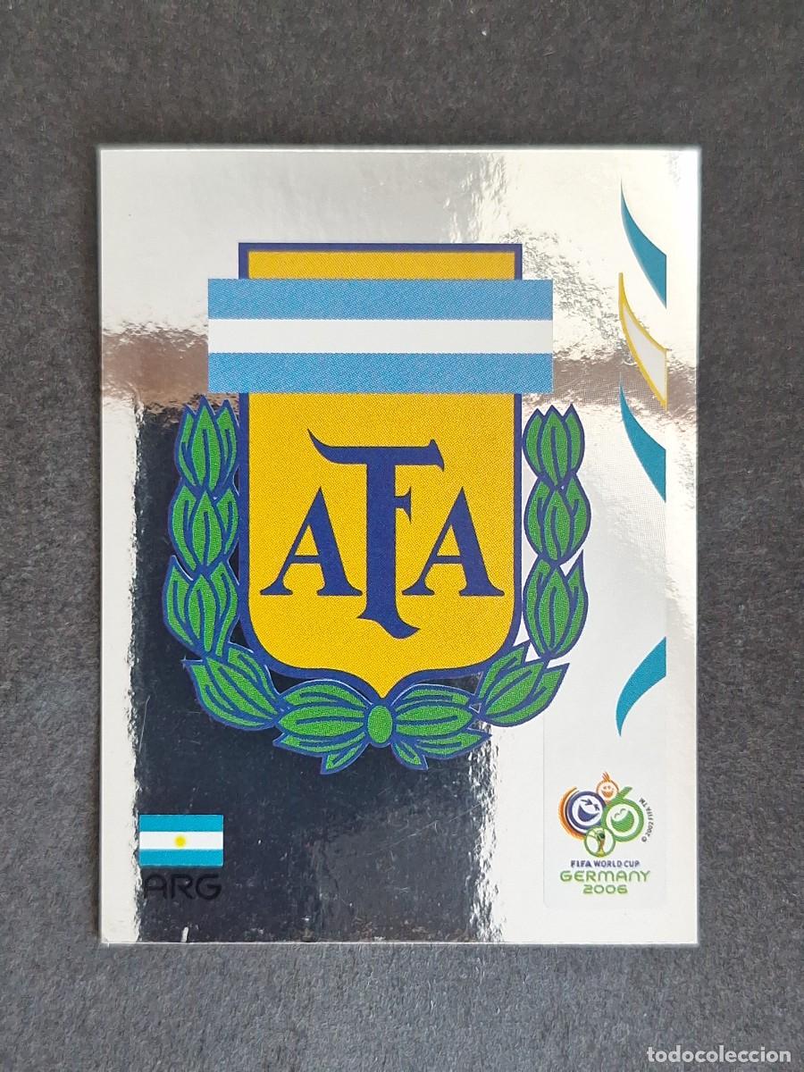 Cromos de F&uacute;tbol: L2 ESCUDO SELECCION ARGENTINA 169 PANINI MUNDIAL ALEMANIA 2006 NUNCA PEGADO SIN PEGAR