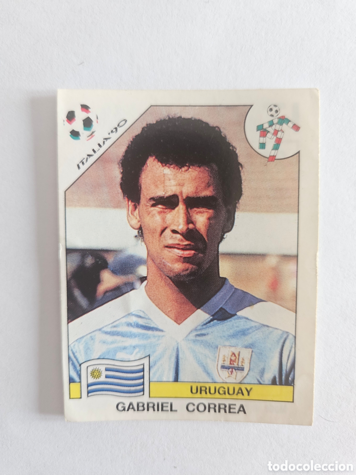 Cromos de F&uacute;tbol: GABRIEL CORREA SELECCION URUGUAY 374 MUNDIAL ITALIA 90 PANINI NUNCA PEGADO SIN PEGAR