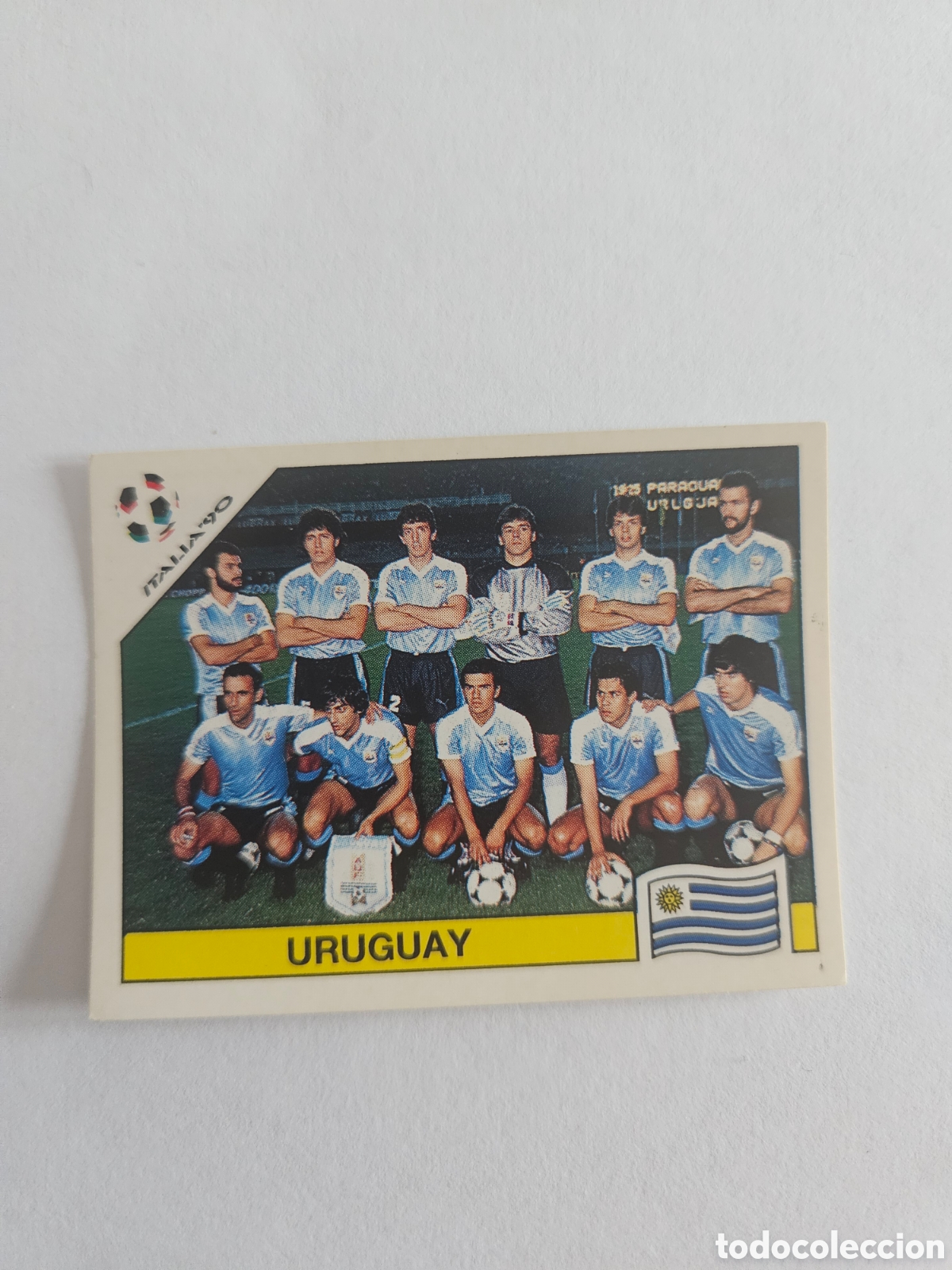 Cromos de F&uacute;tbol: EQUIPO URUGUAY 366 MUNDIAL ITALIA 1990 90 PANINI NUNCA PEGADO SIN PEGAR