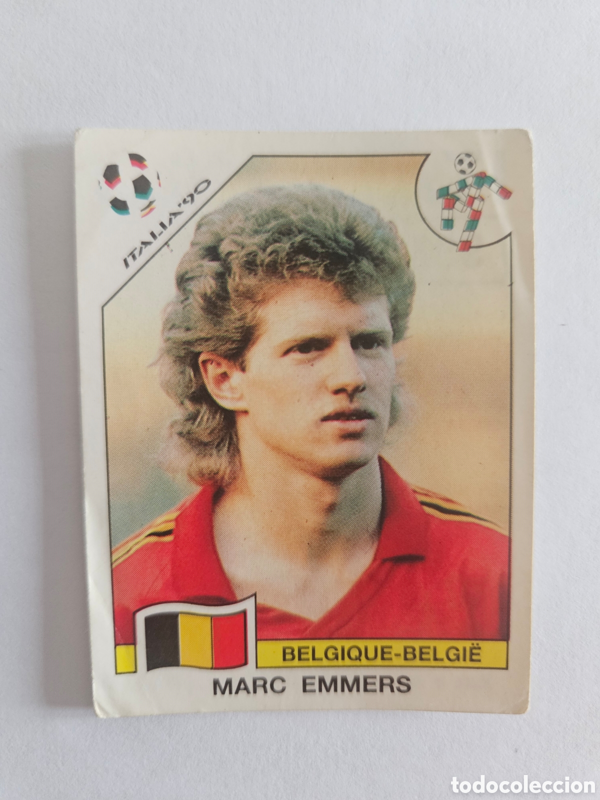 Cromos de F&uacute;tbol: MARC EMMERS SELECCION BELGICA 336 MUNDIAL ITALIA 90 PANINI NUNCA PEGADO SIN PEGAR