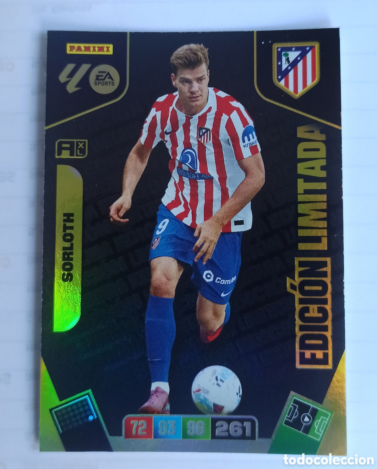 Cromos de F&uacute;tbol: Adrenalyn XL Sorloth Edici&oacute;n Limitada Atl&eacute;tico de Madrid 25 26 2025 2026 Panini