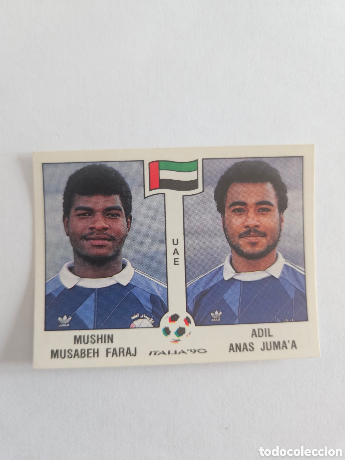 Cromos de F&uacute;tbol: MUSABEH FARAJ - ANAS JUMA'A SELECCION EMIRATOS ARABES 307 MUNDIAL ITALIA 90 PANINI NUNCA PEGADO
